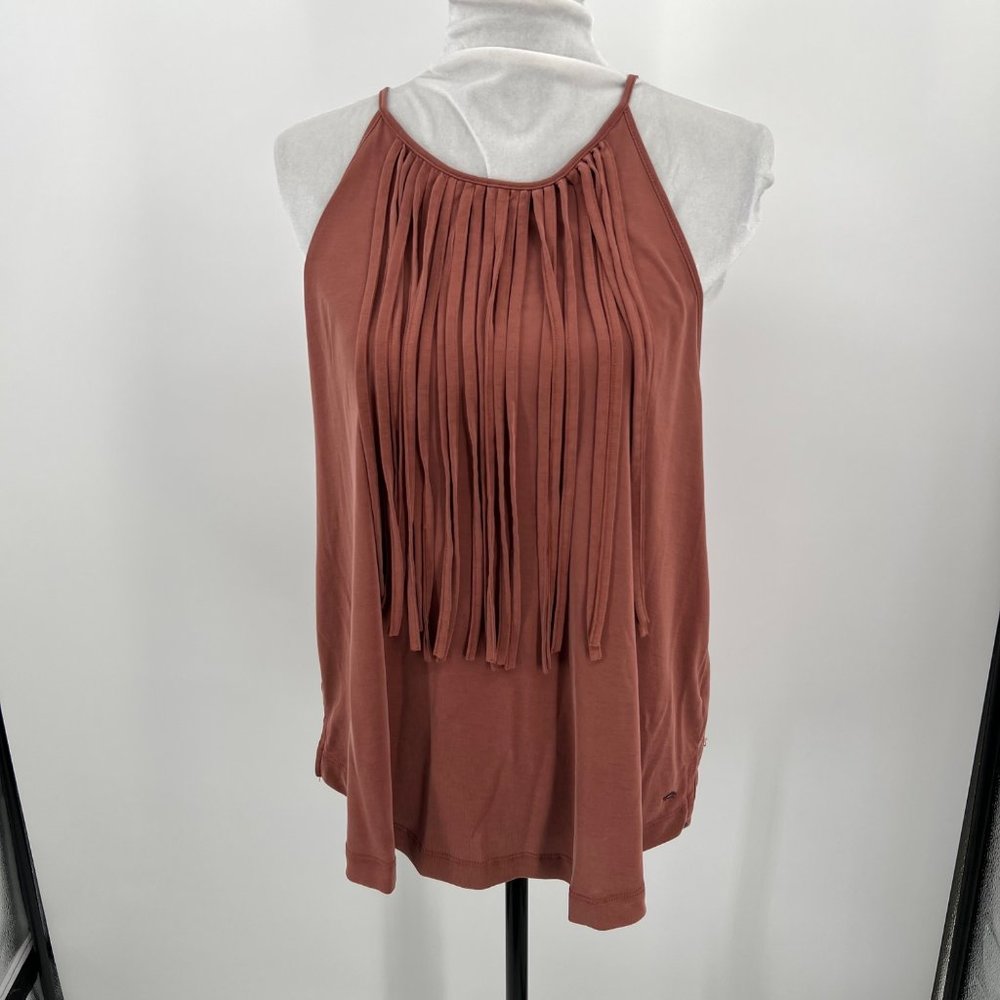 American Eagle Outfitters Brown Soft & Sexy Fringe Tank size Large